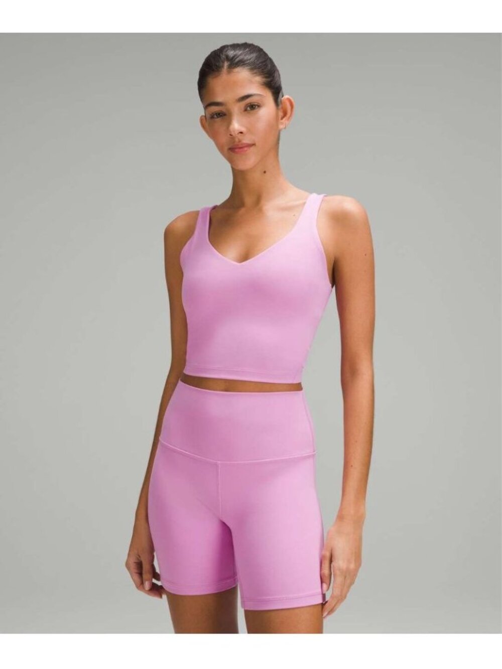 lululemon Align Tank Top Nulu Dahlia Mauve Built-In Bra Size 4